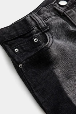 MICAS Skirts-Denim Button Pocket Skirt DARK GRAY