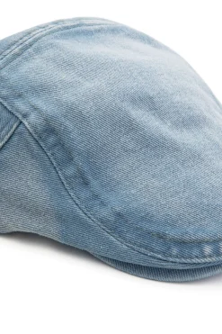 MICAS Accessories-Denim Flat Cap LIGHT WASH BLUE