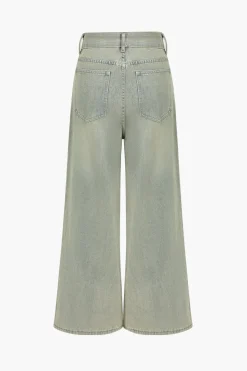 MICAS Jeans-Denim High-Waisted Wide-Leg Jeans SKY BLUE