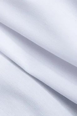 MICAS Long Sleeve Tops|Long Sleeves Tops-Denim Patchwork Bell Sleeves Long-Sleeve Shirt WHITE