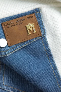 MICAS Outerwear|Outerwear-Denim Patchwork Pocket Sweater Cardigan WHITE