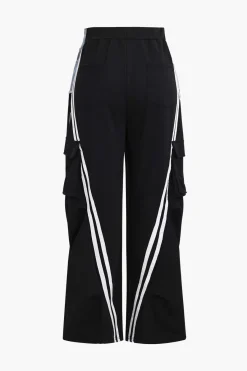 MICAS Pants-Denim Patchwork Pocket Trousers