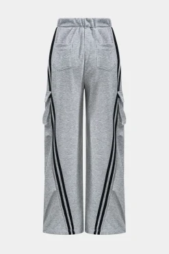 MICAS Pants-Denim Patchwork Pocket Trousers