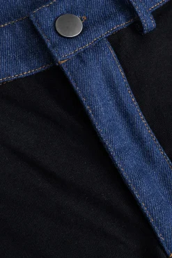 MICAS Pants-Denim Patchwork Pocket Trousers BLACK