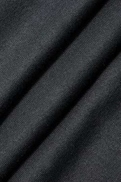 MICAS Skirts-Denim Patchwork Skirt BLACK