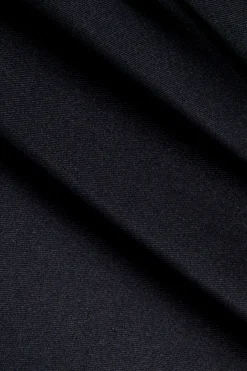 MICAS Pants-Denim Patchwork Straight Trousers BLACK