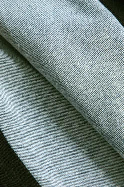 MICAS Jeans-Denim Patchwork Straight Leg Jeans Contrast Color