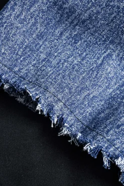 MICAS Pants-Denim Patchwork Trousers BLACK