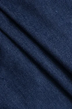 MICAS Skirts-Denim Ruched Button High Waist Skirt DARK WASH BLUE