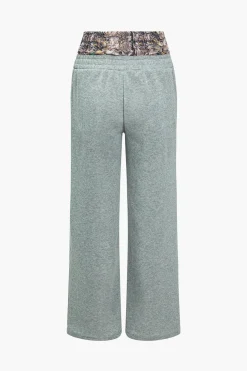 MICAS Pants-Double Waisted Wide Leg Pants LIGHT GRAY