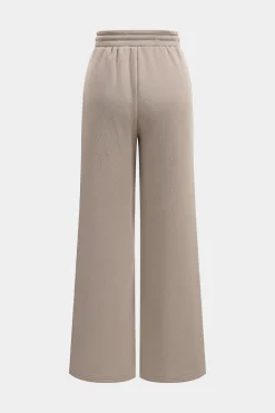 MICAS Pants-Drawstrings Zipper Wide Leg Trousers KHAKI