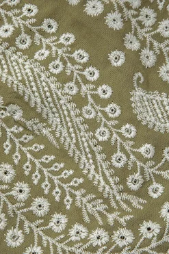 MICAS Shorts-Embroidered High-Waist Shorts KHAKI