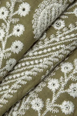 MICAS Shorts-Embroidered High-Waist Shorts KHAKI