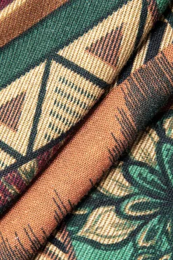 MICAS Skirts-Ethnic Pattern Beaded Fringe Mini Skirt MULTICOLOR