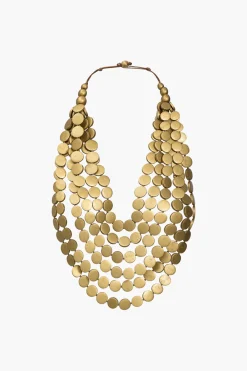 MICAS Accessories-Exaggerated Wood Multi-Layer Body Chain GOLD