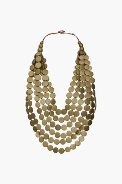 MICAS Accessories-Exaggerated Wood Multi-Layer Body Chain GOLD