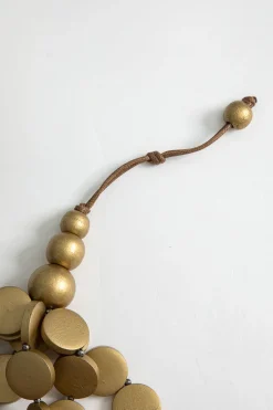 MICAS Accessories-Exaggerated Wood Multi-Layer Body Chain GOLD