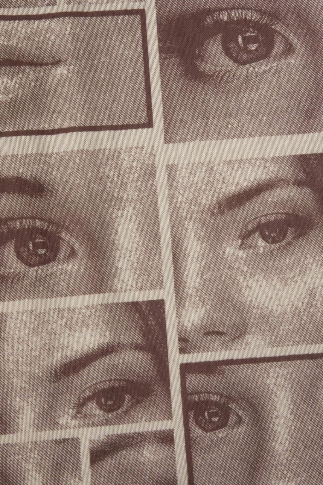 MICAS Midi Dresses-Face Graphic V-neck Lace Trim Mini Dress MULTICOLOR