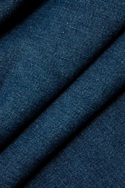 MICAS Skirts-Faded Asymmetric Denim Mini Skirt DARK WASH BLUE