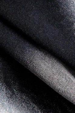 MICAS Skirts-Faded Denim Pocket Button Skirt BLACK