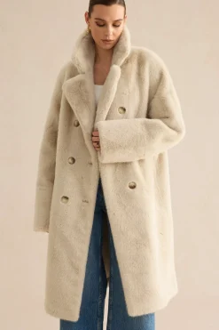 MICAS Outerwear|Outerwear-Faux Fur Coat BEIGE