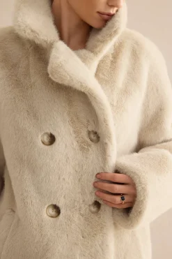 MICAS Outerwear|Outerwear-Faux Fur Coat BEIGE