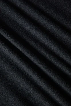 MICAS Long Sleeve Tops|Long Sleeves Tops-Faux Fur Collar Button Long-Sleeve Top BLACK