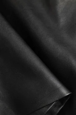 MICAS Shorts-Faux Leather High Waist Skort BLACK