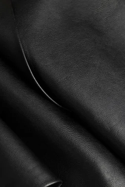 MICAS Shorts-Faux Leather High Waist Skort BLACK