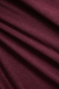 MICAS Long Sleeve Dresses|Mini Dresses-Faux Leather Patchwork Asymmetrical Long Sleeve Mini Dress BURGUNDY