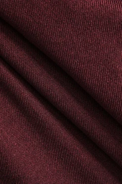 MICAS Skirts-Faux Leather Patchwork Mini Skirt BURGUNDY