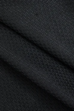 MICAS Skirts-Faux Leather Patchwork Skirt BLACK