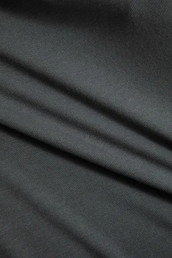 MICAS Long Sleeve Dresses|Mini Dresses-Faux Leather Patchwork Tie Front Round Neck Ruched Mini Dress