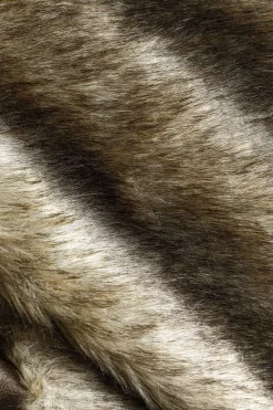 MICAS Skirts-Faux Leather Patchwork Zipper Skirt BROWN