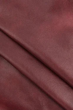 MICAS Outerwear|Outerwear-Faux Leather Pocket Jacket BURGUNDY