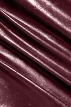 MICAS Skirts-Faux Leather Ruched Skirt