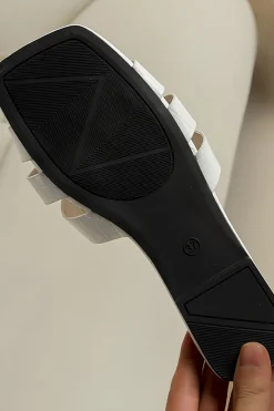 MICAS Shoes|Shoes-Faux Leather Stone Texture Flat Sandals