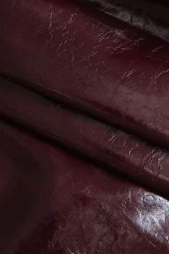 MICAS Mini Dresses-Faux Leather Strapless Mini Dress With Shell Embellishments