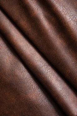 MICAS Skirts-Faux Leather Zipper Skirt CHOCOLATE