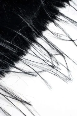 MICAS Skirts-Feathered Denim Skirt BLACK