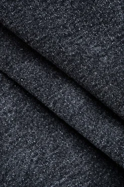 MICAS Skirts-Feathered Denim Skirt BLACK