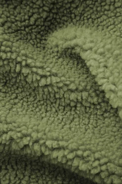 MICAS Pant Sets-Fleece Collar Flap Pocket Zip Up Long Sleeve Top And Straight Leg Cargo Pants Set