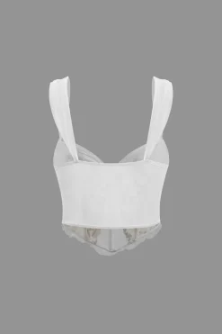 MICAS Corset & Bustier Tops|Tank Tops & Cami-Floral Embroidered Corset Cami Top