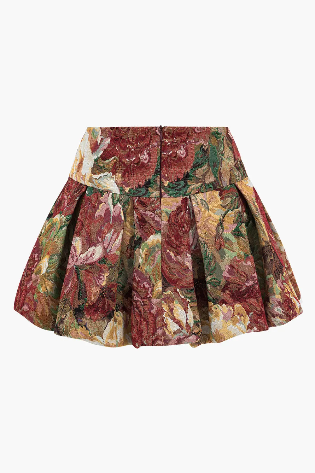 MICAS Skirts-Floral Print High Waist Pleated Skirt MULTICOLOR