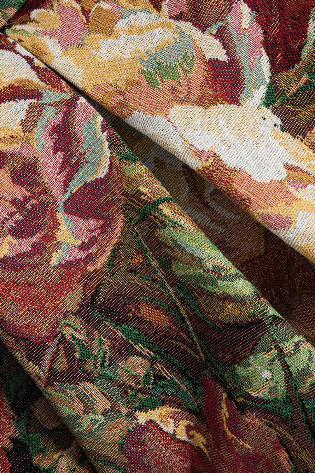 MICAS Skirts-Floral Print High Waist Pleated Skirt MULTICOLOR