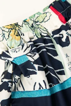 MICAS Pants-Floral Print High Waisted Straight Leg Pants