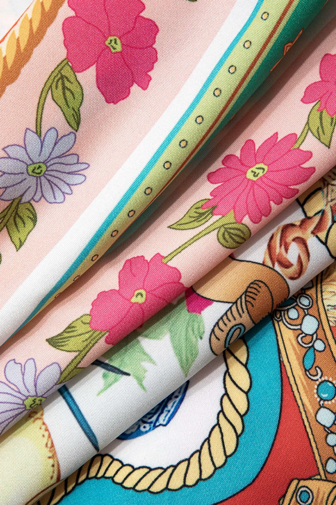 MICAS Skirts-Floral Print Knot Mini Skirt MULTICOLOR