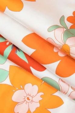 MICAS Maxi Dresses-Floral Print Lace Trim V-neck Maxi Dress MULTICOLOR