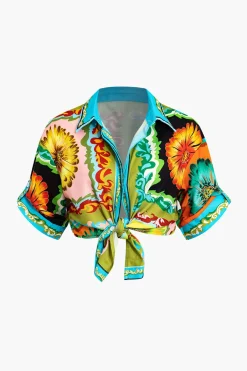 MICAS Short Sets-Floral Print Shirt And Shorts Set MULTICOLOR