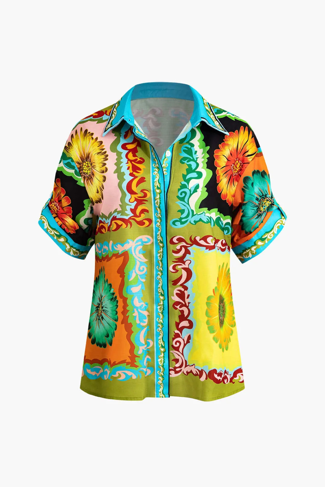 MICAS Short Sets-Floral Print Shirt And Shorts Set MULTICOLOR